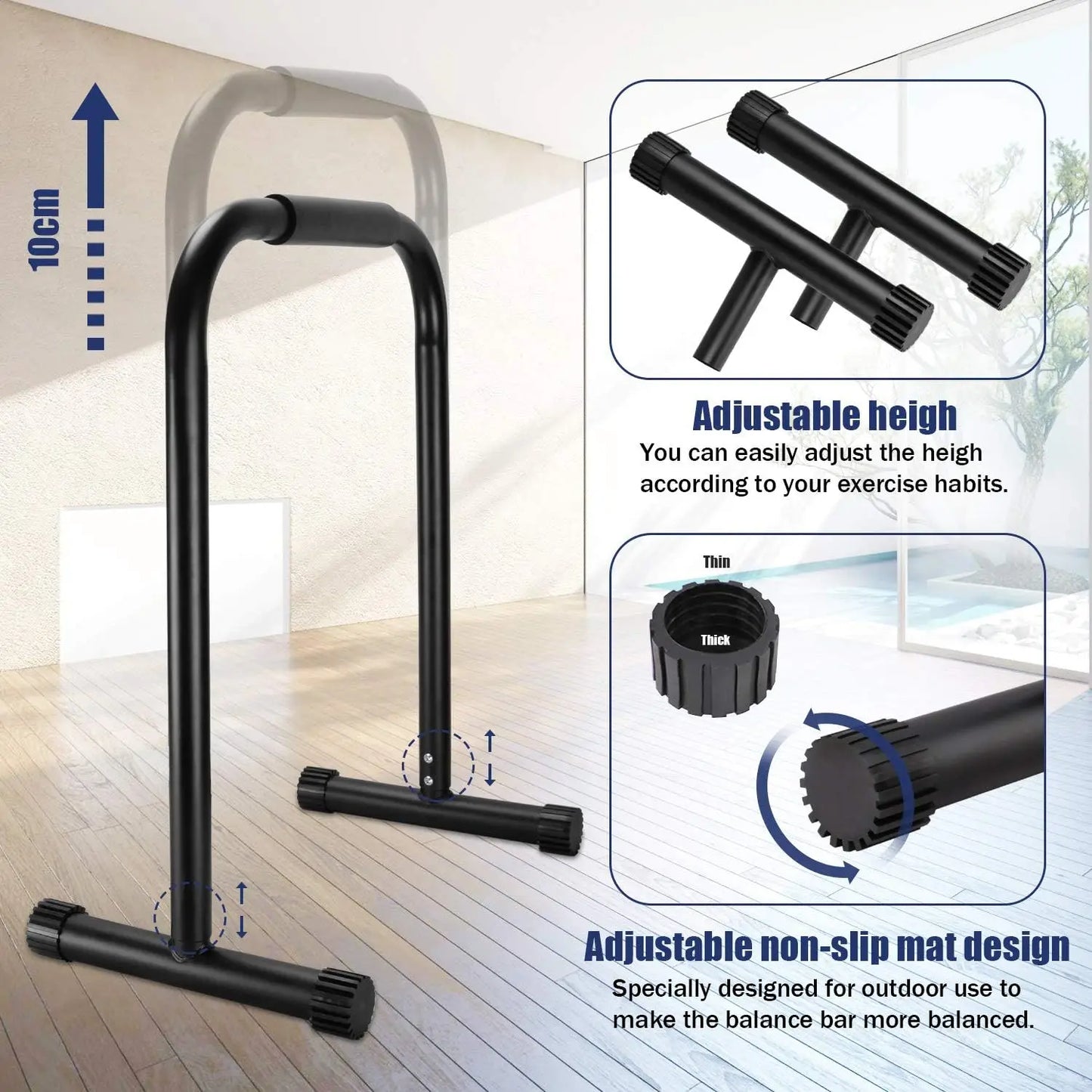 Home Multifunctional Dip Bar Adjustable Dip Bar Calisthenics Dip Bars